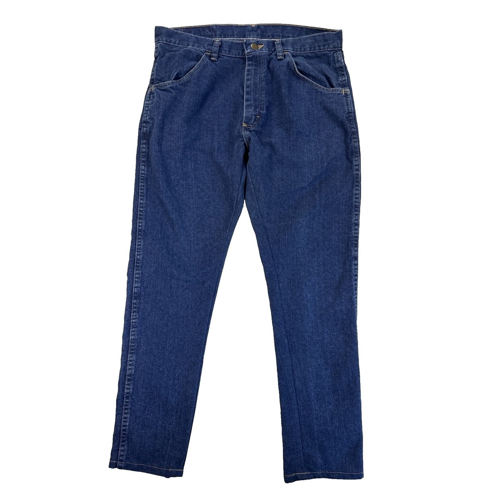 Wrangler Men's 32X30 Regular Fit Blue Jeans Western Cowboy Chore Ranch Rodeo